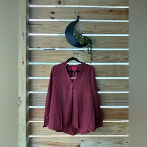 Jennifer Lopez Deep Red Blouse